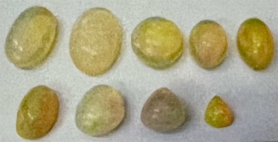 113.46 carat- nine oval & pear shaped Ethopian opal  valu: $17,019