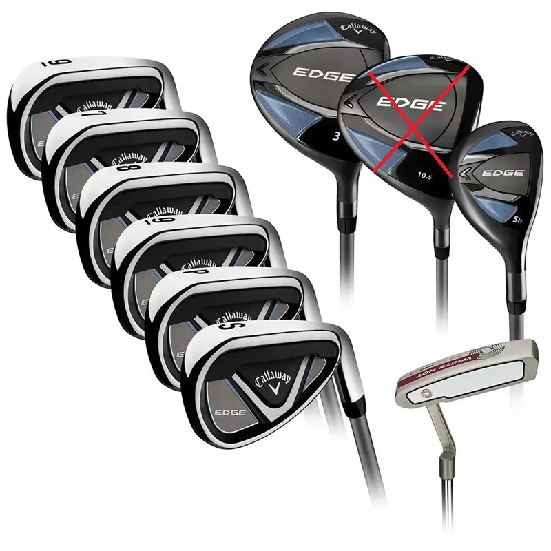 CALLAWAY Edge Men's 10 Piece Right Handed Regular Flex Golf Club Set. NB: B