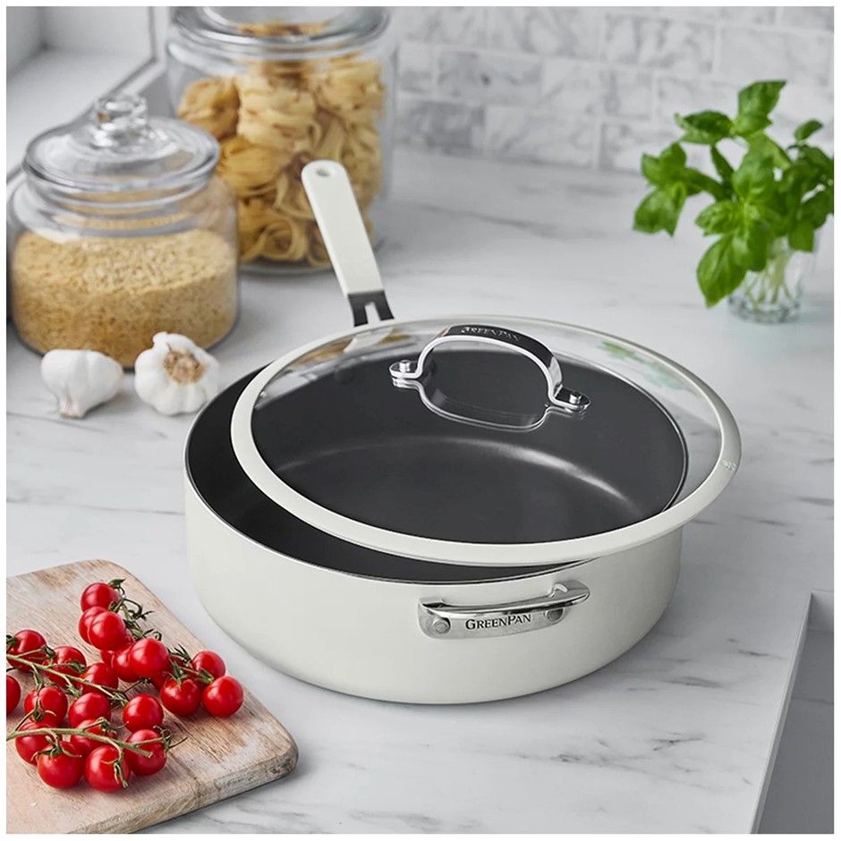 GREENPAN Jumbo Saute Pan w/ Lid, 6.15L. NB: Used, not in original packaging