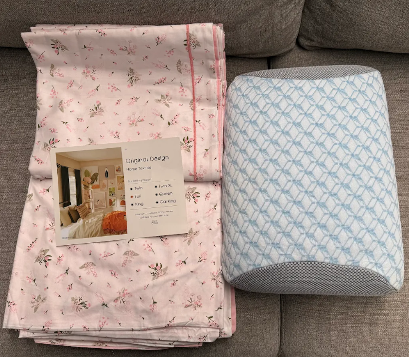 BUNDLE: Mini Cooling Pillow X Original Design Home Textiles. Ultra soft, co