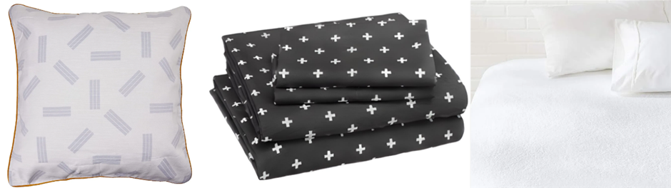 BUNDLE: KAS Room Mackie European Square Pillowcase, Blue, 65 x 65cm X AMAZO