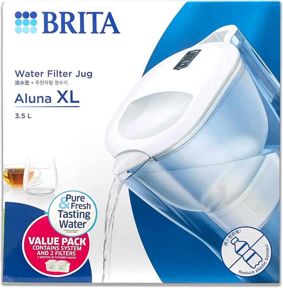 BRITA Aluna XL Water Filter Jug 3.5L With 2 Maxtra Pro Filters. N.B: Minor