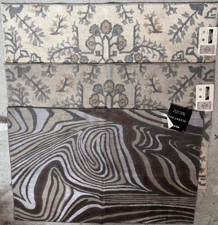 Bundle of 3 Accent Rug- 2x Mineral Spring Tahara Accent Rug + Mon Chateau A