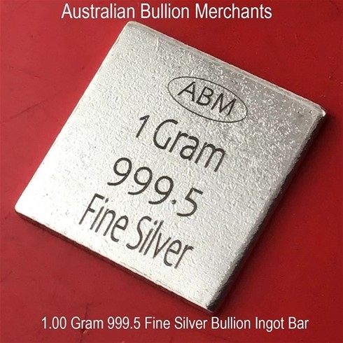 Silver Ingot Bar 1g 999.5 Bullion Investor Grade w/ Certification
