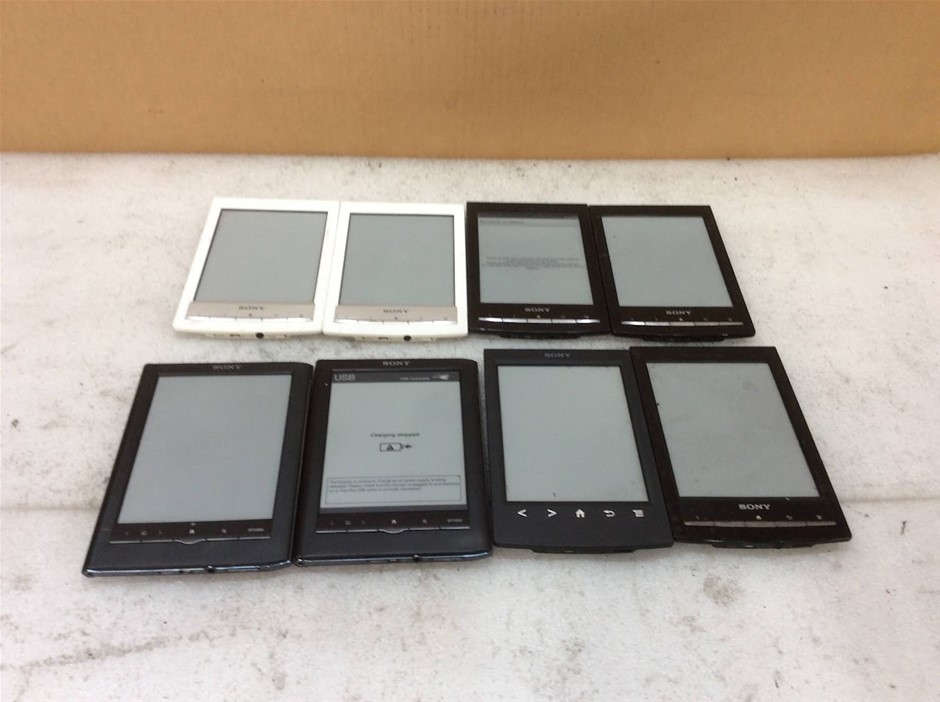 Sony PRS-T1/PRS-T2/PRS-650 Digital Book Readers (Lot of 8)