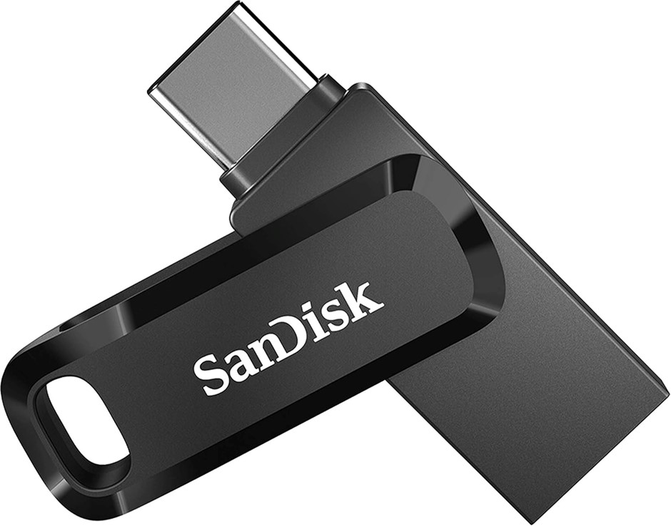 SANDISK Ultra 128GB Dual Drive Go USB-A and USB-C Flash Drive, Black, SDDDC