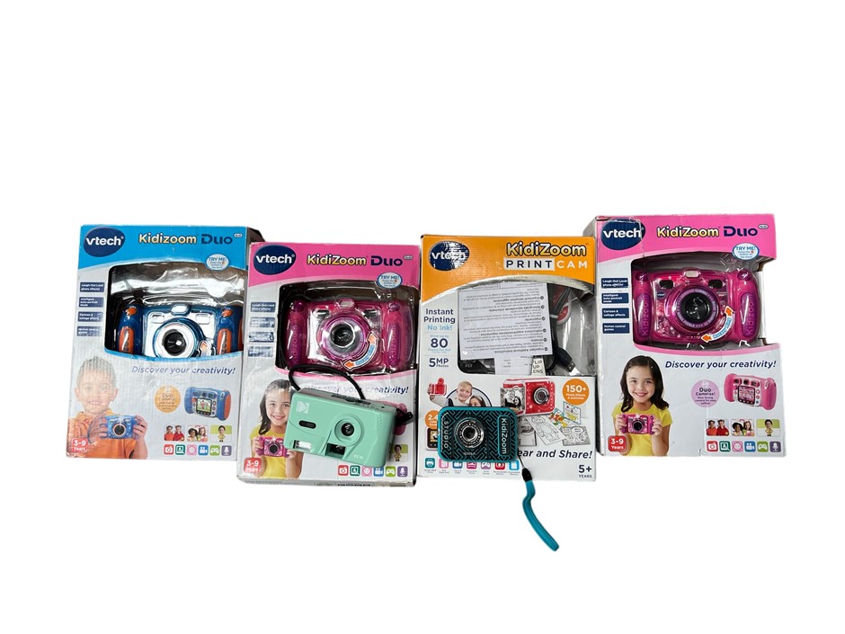 5 x Assorted Kid's Digital Cameras, Inc: Kodak, Vtech.