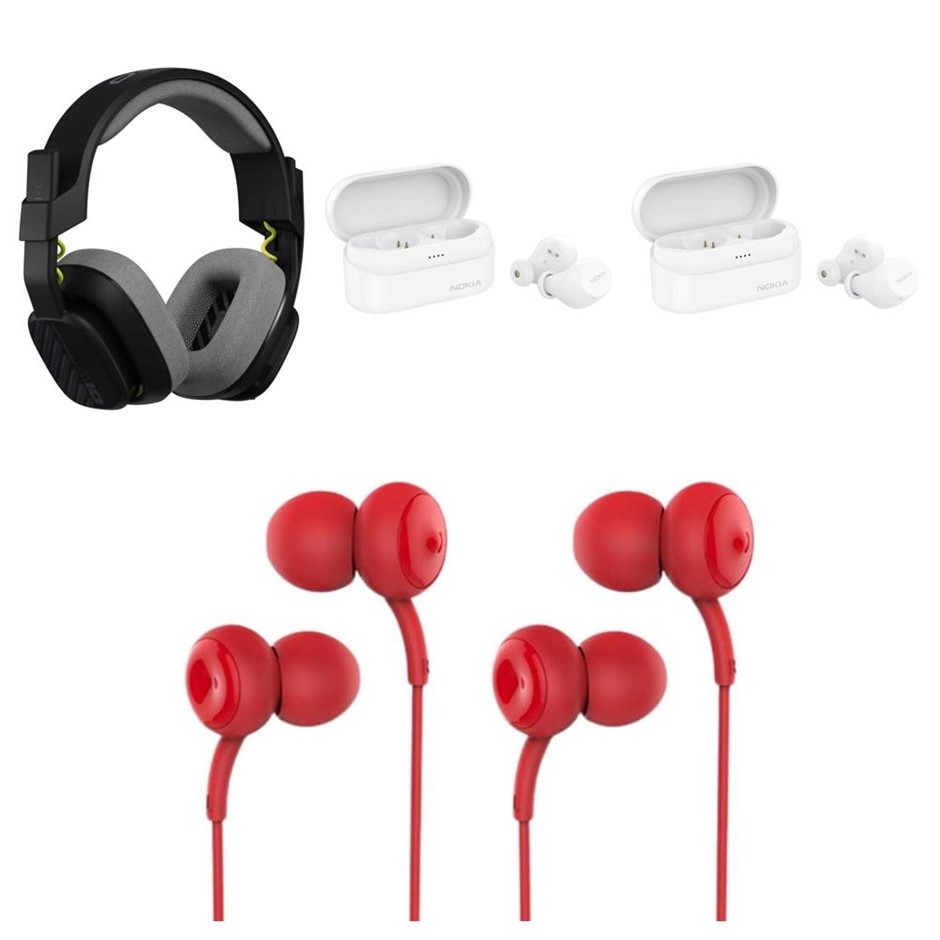 5 x Assorted Headphones/Earphones. 1 x ASTRO Gaming A10 Headset Gen 2 Wired