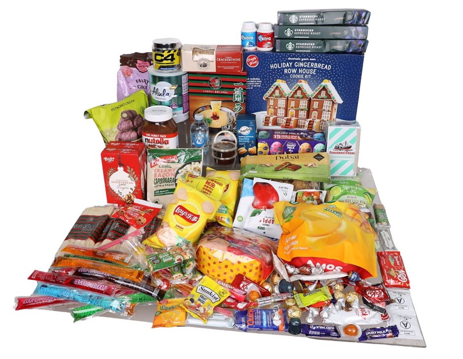 Assorted Food Grocery Products, Incl: CADBURY, STARBUCKS & More. N.B: Damag