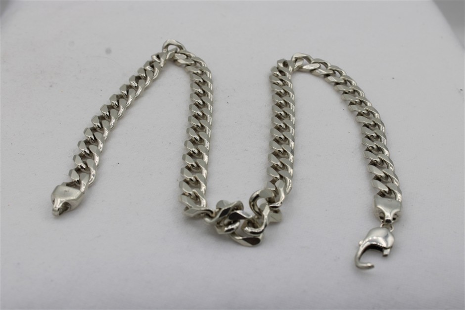 A Stamped 925 Sterling Silver Curb Chain