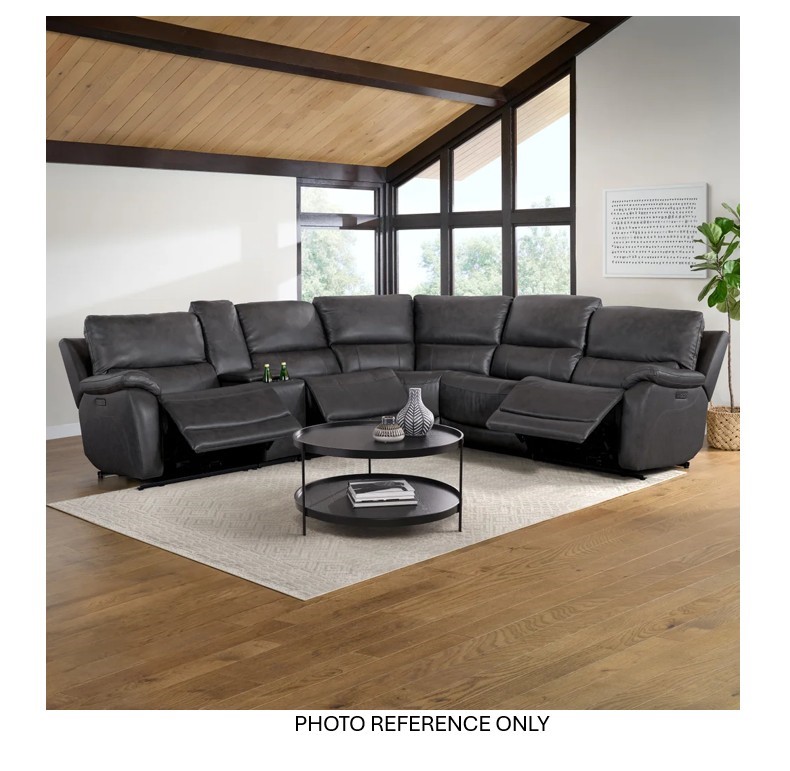 GILMAN CREEK FURNTURE Wylder Leather Power Reclining Sectional with Power H