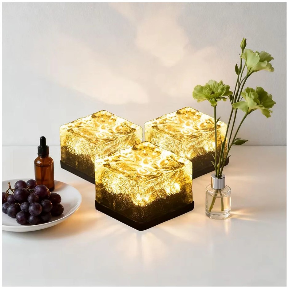 DAIS 6pk Solar Brick Light, Warm.