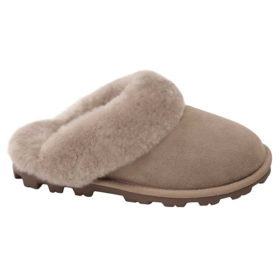 SIGNATURE Women's Shearling Slippers, Size US9, Caribou.