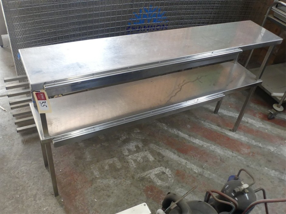 S/S Bench Mount 2 tier Over Shelf