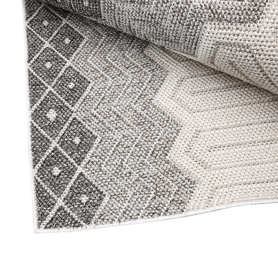 SEAMLESS SPACES Utopian Collection Area Rug, 240 x 300cm, Abia Beige White.