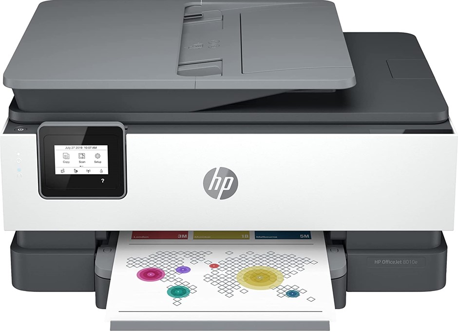 HP OfficeJet 8010e All-in-One Printer Medium, Dark Grey/White, 228G2D.