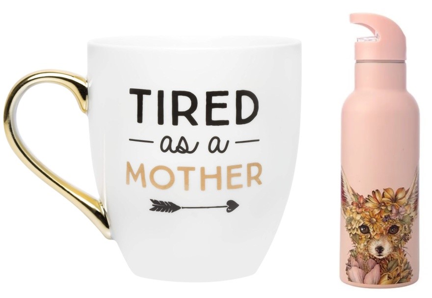 BUNDLE: Pearhead “Tired as a Mother” 16oz Mug + MAXWELL & WILLIAMS Marini F