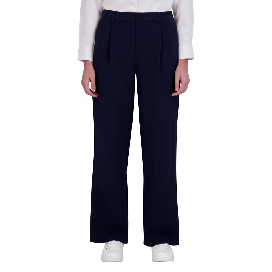 DKNY Women's Wide Leg Pant, Size 6, Navy (NVY). Buyers Note - Discount Fre