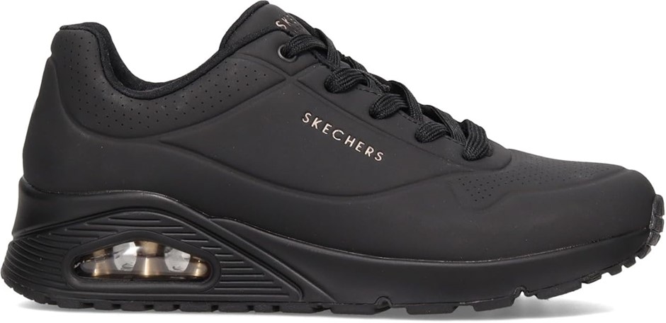 SKECHERS Women's Uno Stand-On-Air Sneakers, Size US6.5 Wide / EU36.5, Black
