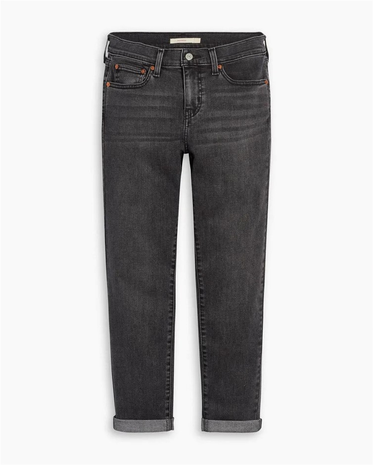 LEVI'S Boyfriend Mid Rise Jean, Size 29x27, 70% Cotton, Night Is Young - Bl