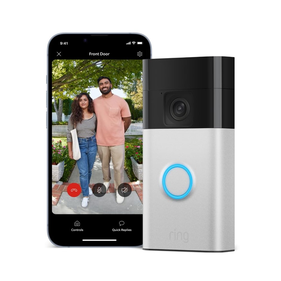RING Battery Video Doorbell | DIY Wireless Video Doorbell Camera with Head-