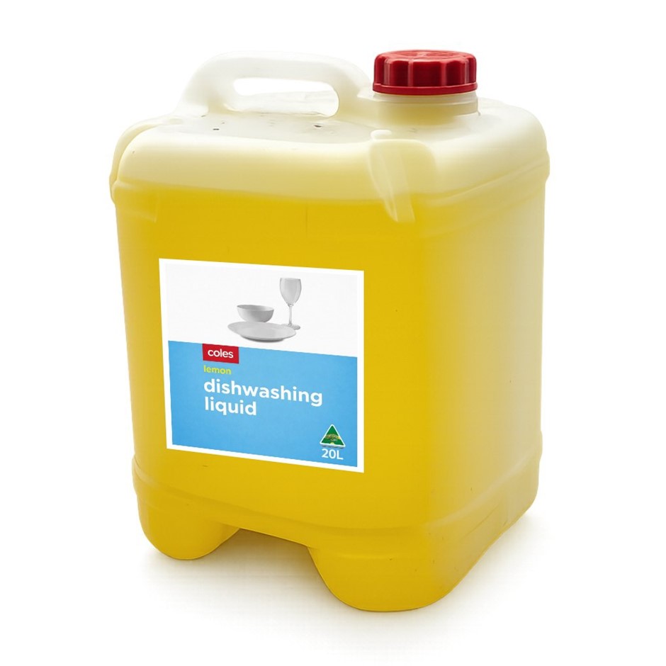 Coles Dishwashing Liquid Lemon 20L - Repacked