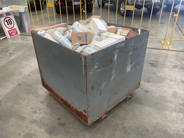 Assorted Oil Filters Crate Of