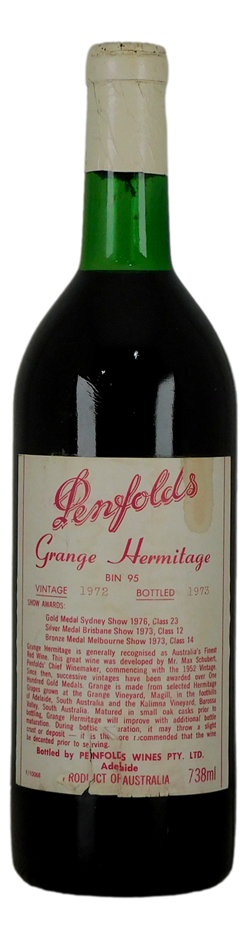 Penfolds Bin 95 Grange Hermitage 1972 (1x 750mL) SA.