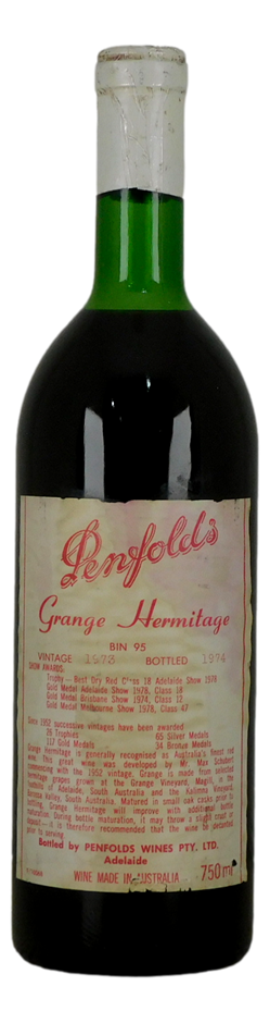 Penfolds Bin 95 Grange Hermitage 1973 (1x 750mL) SA.