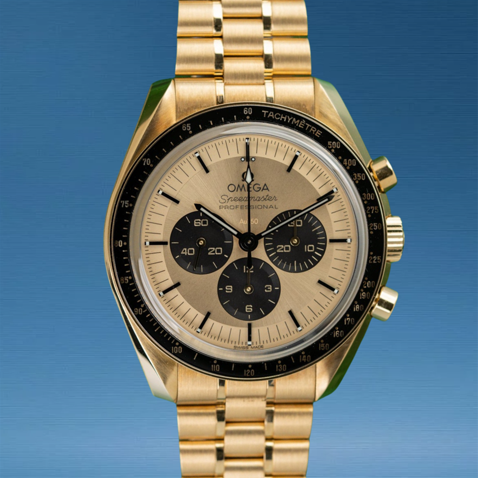Omega Speedmaster Moonwatch Professional 31060425099002 Yellow Gold BxP