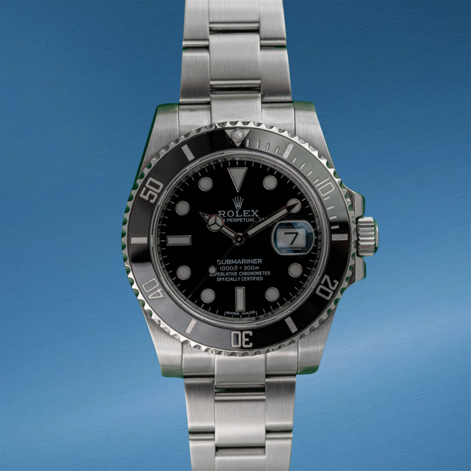 Rolex Submariner Date 116610LN Black Dial Stainless Steel WxO & COA