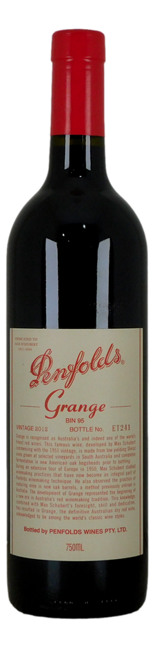 Penfolds Bin 95 Grange 2012 (1x 750mL), SA.