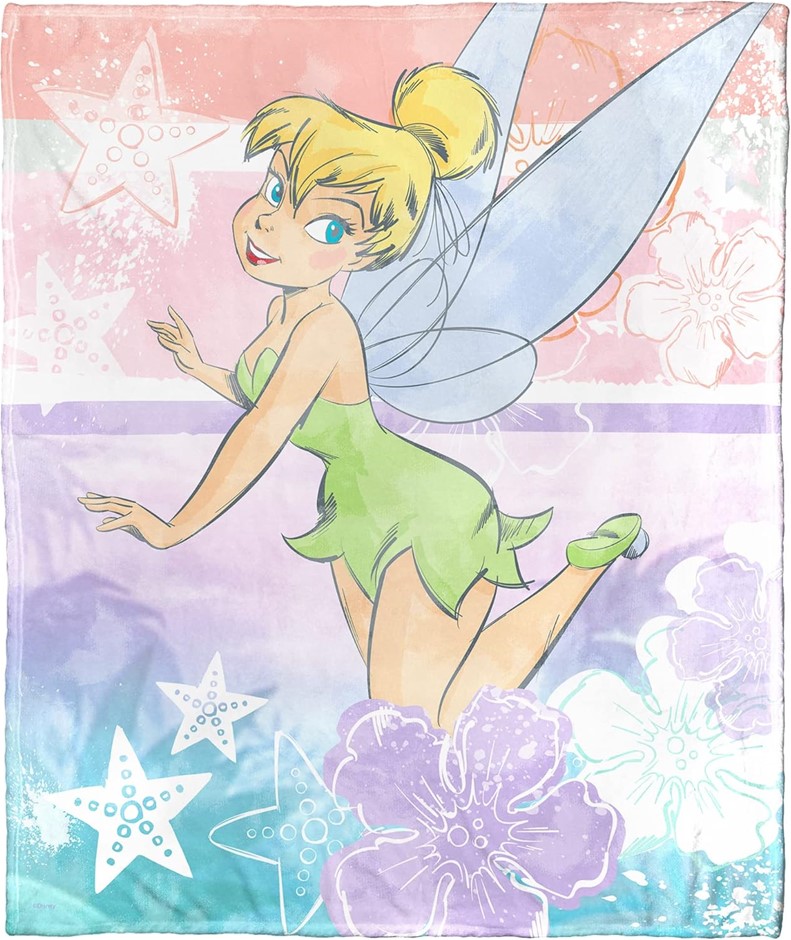 NORTHWEST Fairies Silk Touch Throw Blanket, 50" x 60", Seashore Tink. Buye