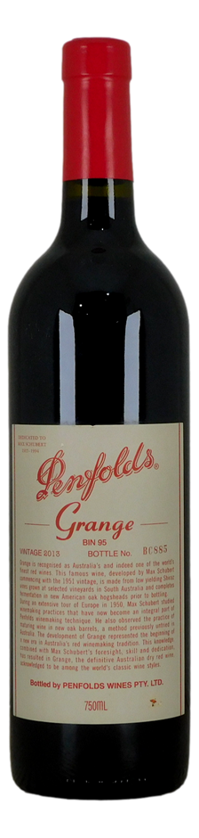 Penfolds Bin 95 Grange 2013 (1x 750mL), SA.