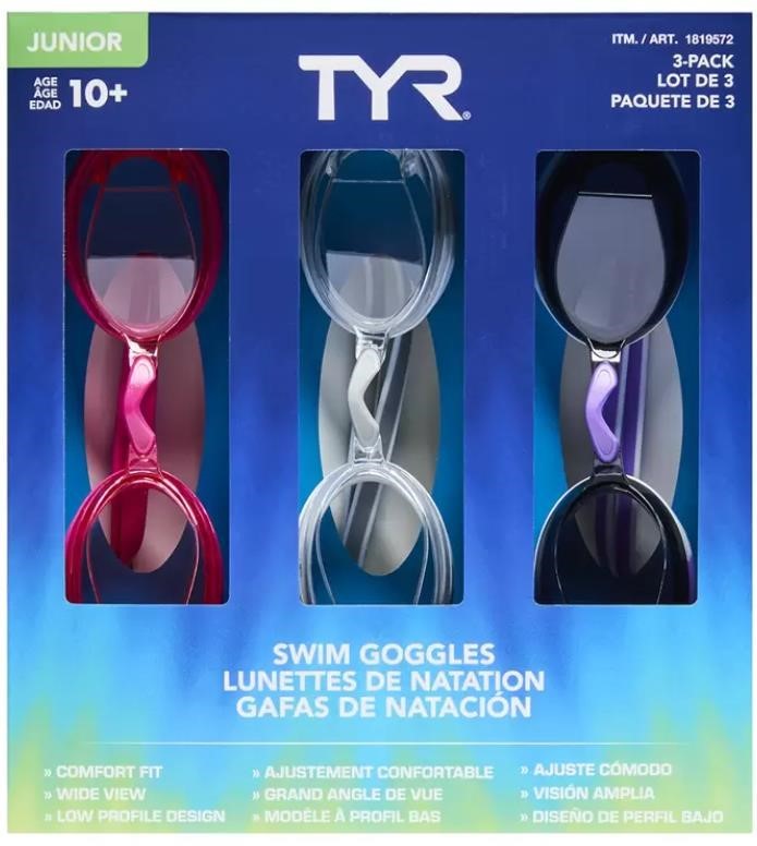 TYR Junior Goggle 3 Pack