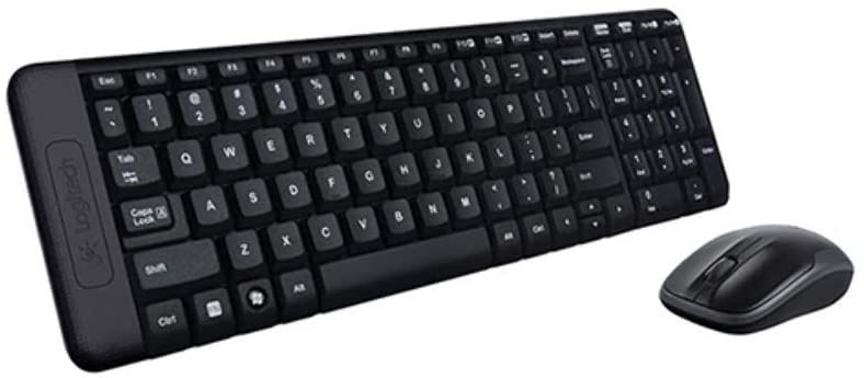 LOGITECH MK220 Wireless Combo Mouse and Keyboard, Black.