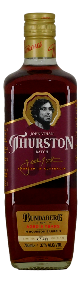 Bundaberg Rum Johnathan Thurston #5945 (1x 700mL), QLD.