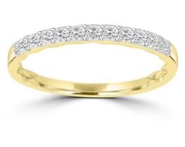 9K Yellow GOLD 0.25CT HI I1 DIAMOND RING