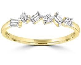 9K Yellow GOLD 0.18CT HI I1 DIAMOND RING