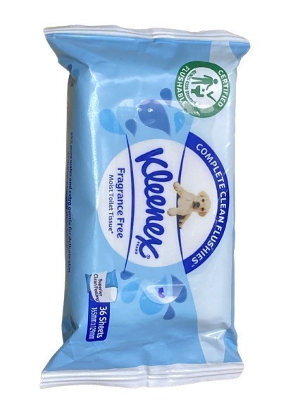 12 x KLEENEX 36pk Moist Toilet Tissues.