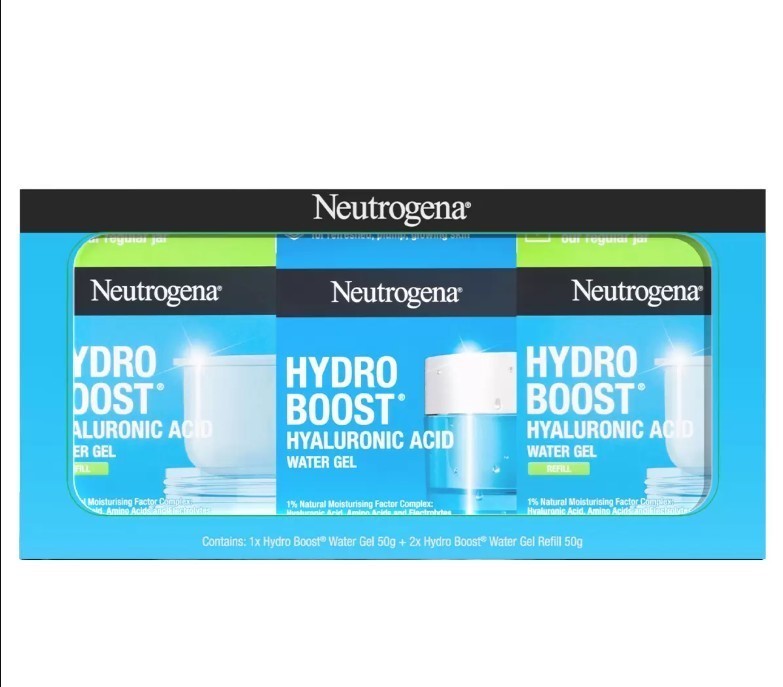 NEUTROGENA HydroBoost Water Gel 50g + 2x Refills 50g. NB: damaged packaging