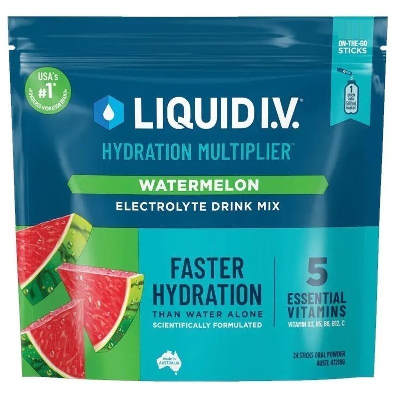 2 x LIQUID IV Hydration Multiplier Electrolyte Drink Mix, Watermelon. N.B: