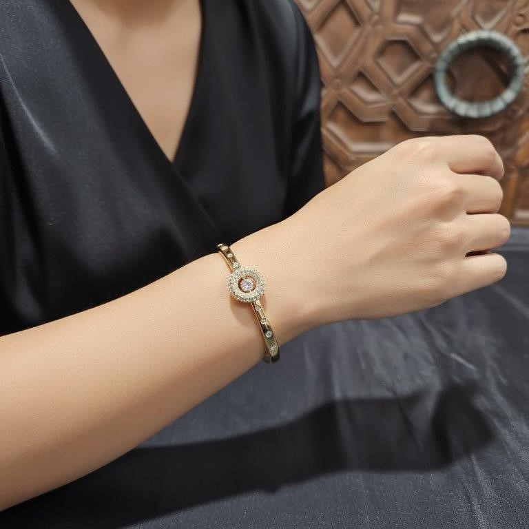 18K/Italy  Gold Filled Bangle -(stamped 18K/Italy)-Warranty Quality