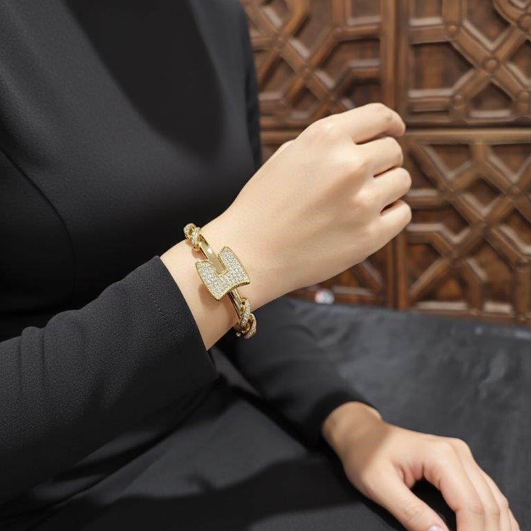 18K/Italy Gold Filled Bangle -(stamped 18K/Italy)-Warranty Quality