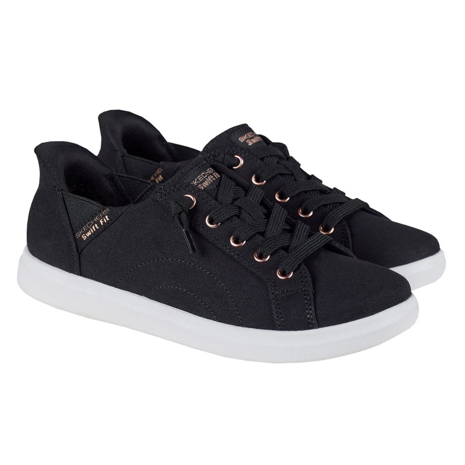 SKECHERS Women's Bob's Swift Fit Shoes, Size US6, Black (BLK), 179228CS. B