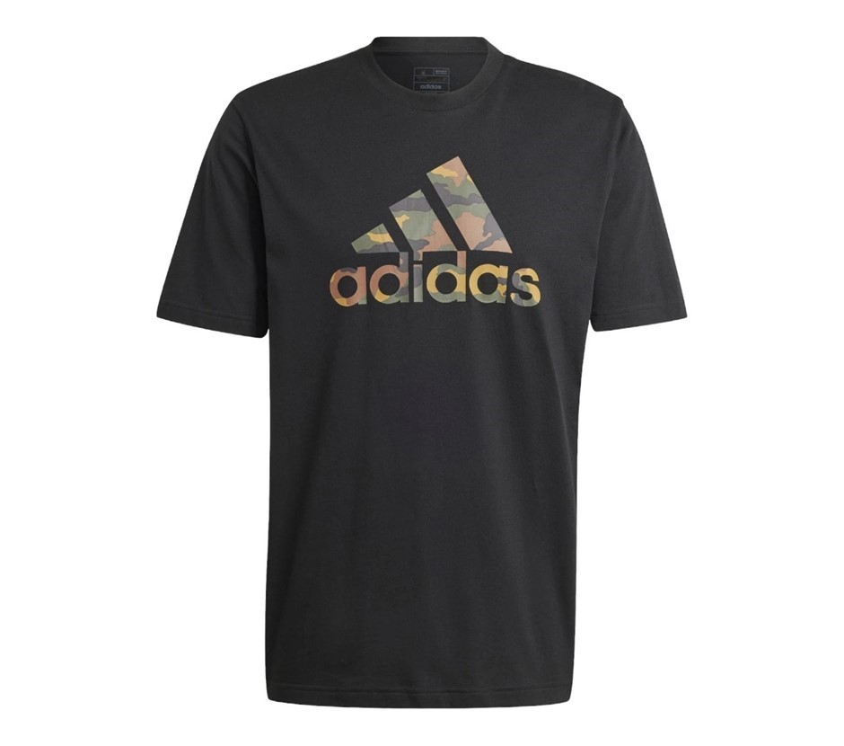 ADIDAS Men's Camo BOS Tee, Size 2XL, 100% Cotton, Black/Camo, IW2671. Buye