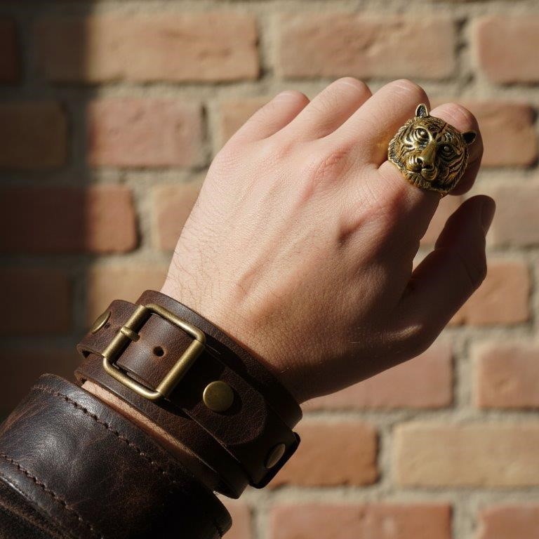 Italy 925 Silver Hip Hop Men's Ring (Stamps)-12 US