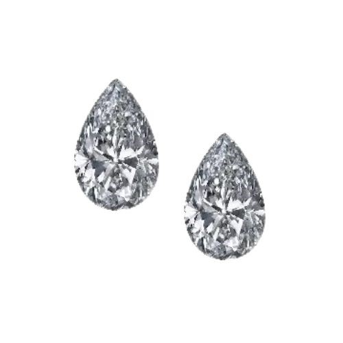 0.17 carat white fancy pear shape 2 diamond
