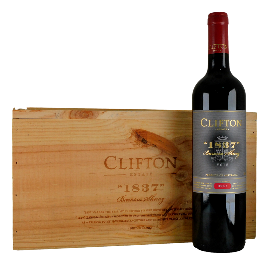 Clifton Estate 1837 Barossa Shiraz 2018 (6x 750mL),