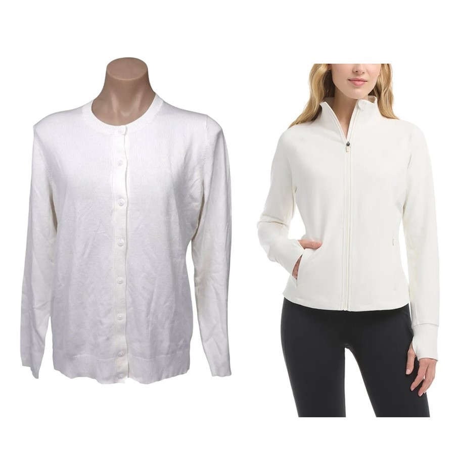 2 x Women's Outer Wear, Size XL, Incl: TOMMY HILFIGER & DANSKIN, Ivory & Of